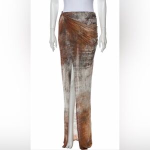 Helmut Lang Brown Asymmetrical Skirt